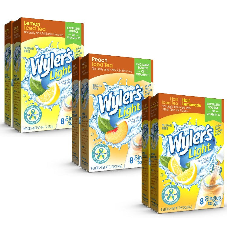Wyler's Light Singles To Go Iced Tea Variety Pack - 6 Box DEAL