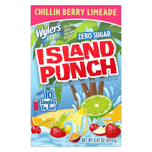 Island Punch Chillin Berry Limeade Zero-Sugar Singles To Go Drink Mix