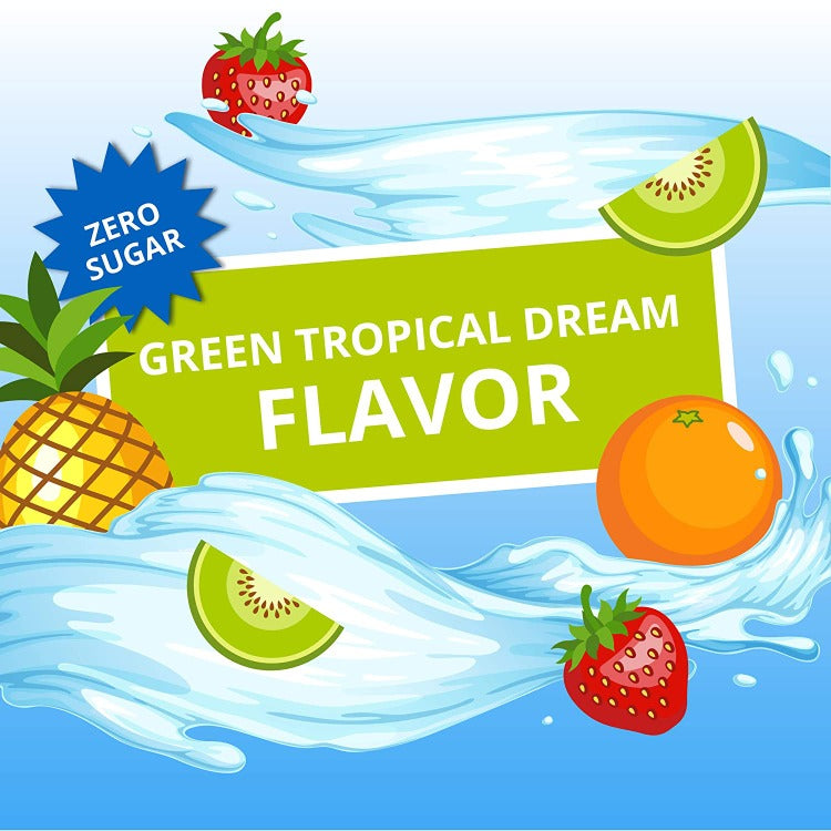 Island Punch Green Tropical Dream Zero-Sugar Singles To Go Drink Mix
