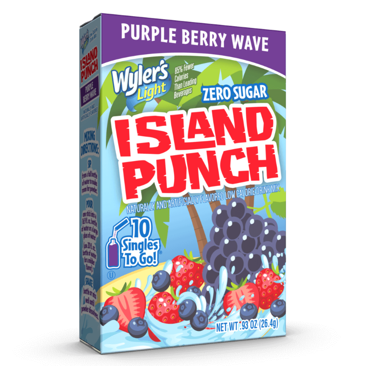 Island Punch Purple Berry Wave Zero-Sugar Singles To Go Drink Mix