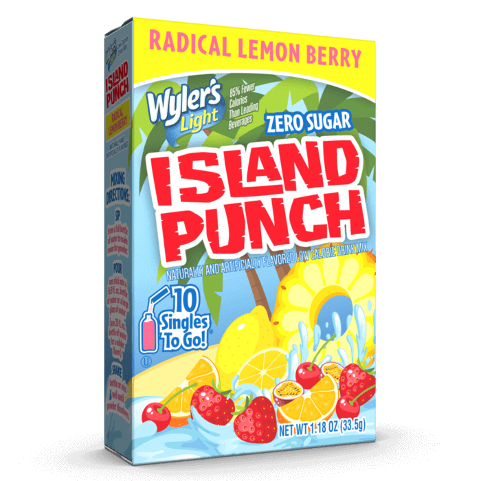 Island Punch Radical Lemon Berry Zero-Sugar Singles To Go Drink Mix