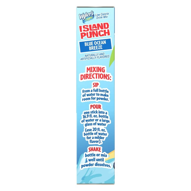 Island Punch Blue Ocean Breeze Zero-Sugar Singles To Go Drink Mix