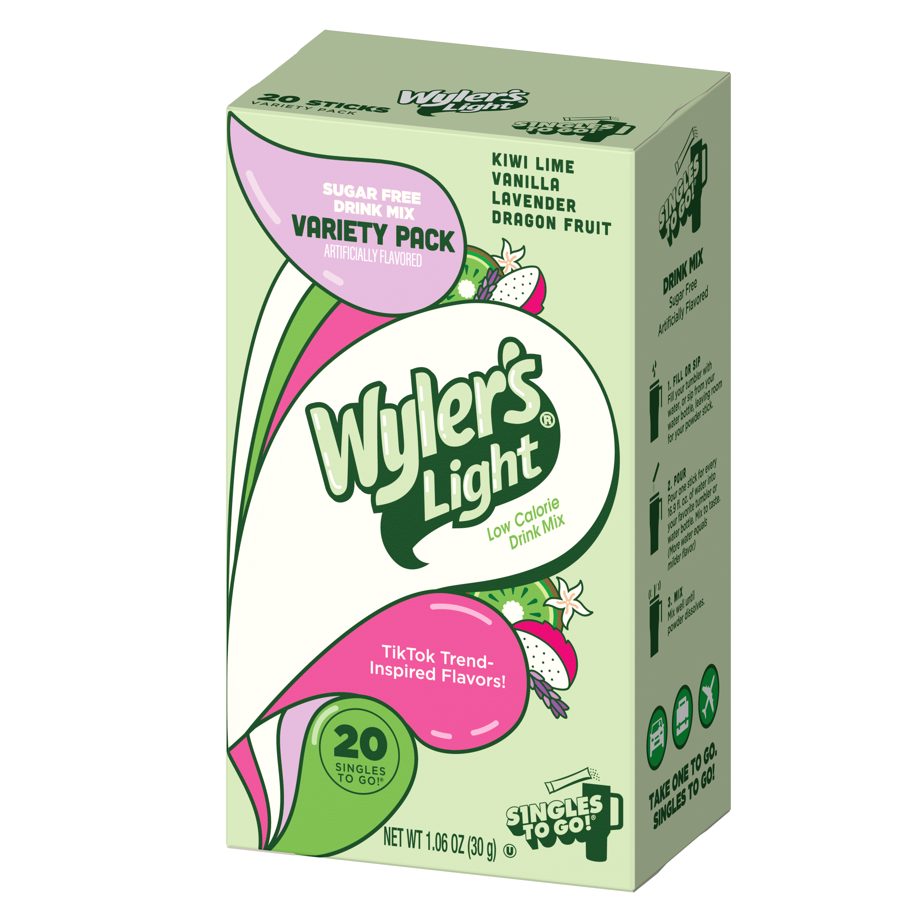 Wyler's Light Watertok inspired Sweet & Fruity Base Variety Pack Drink Mix