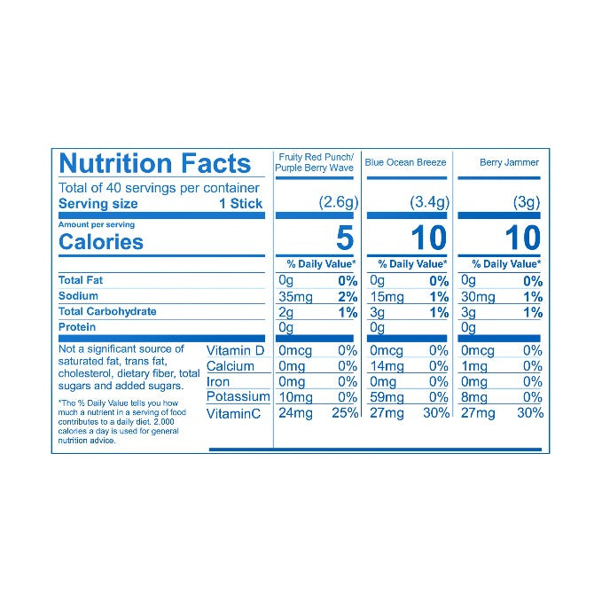 Island Punch Zero-Sugar Singles To Go Variety Pack Drink Mix, 40CT