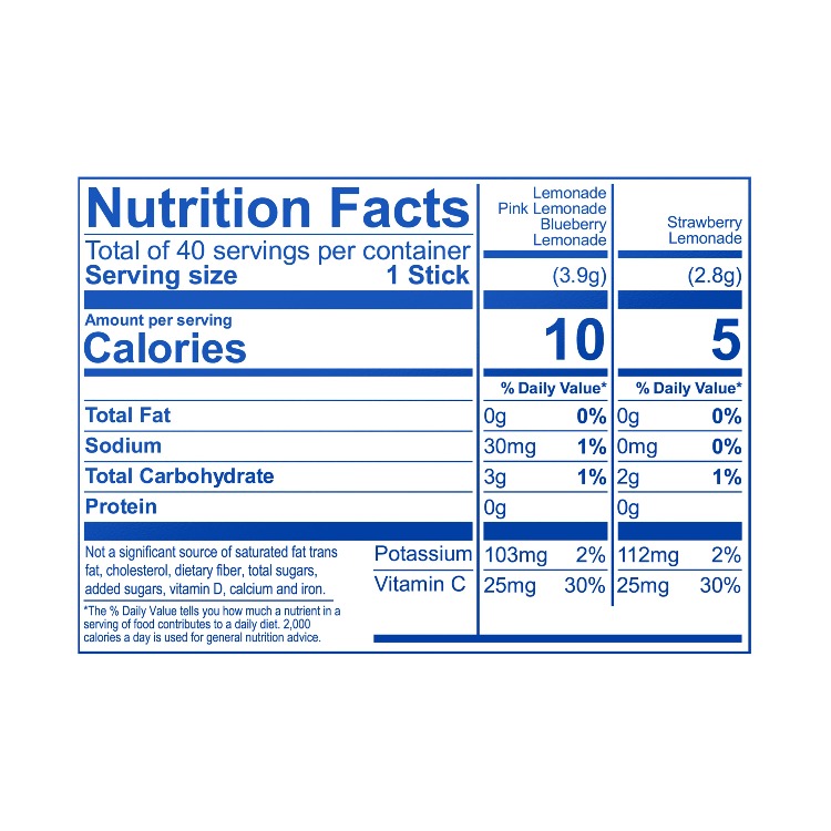 Wyler's Light Lemonade Sugar-Free Singles To Go Variety Pack Drink Mix, 40CT