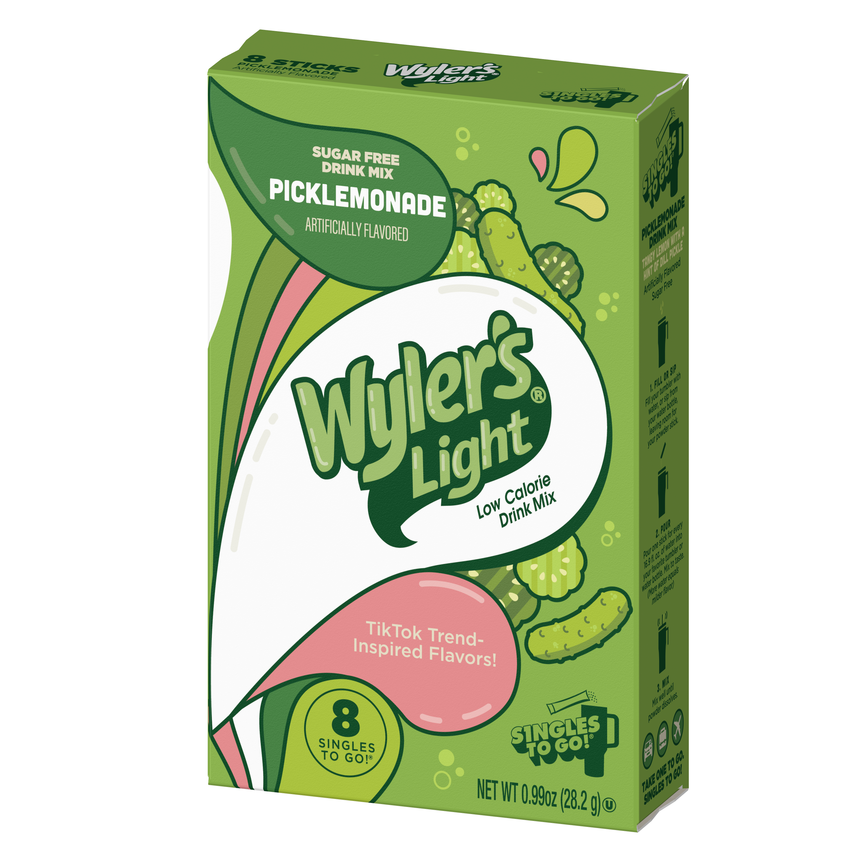 Wyler’s Light Singles To Go! Powder Packets, Water Drink Mix, WaterTok Picklemonade