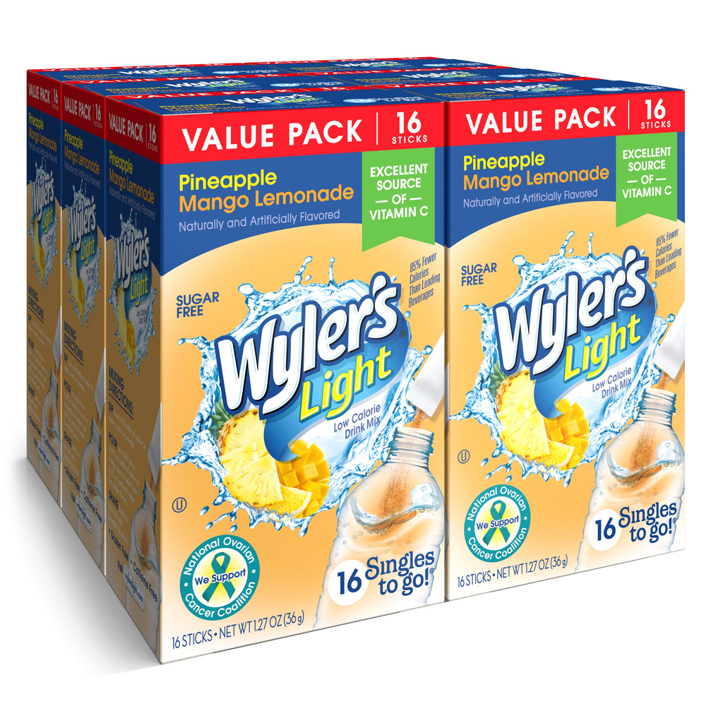 Pineapple Mango Lemonade Singles to Go Drink Mix Value Pack, 16 CT