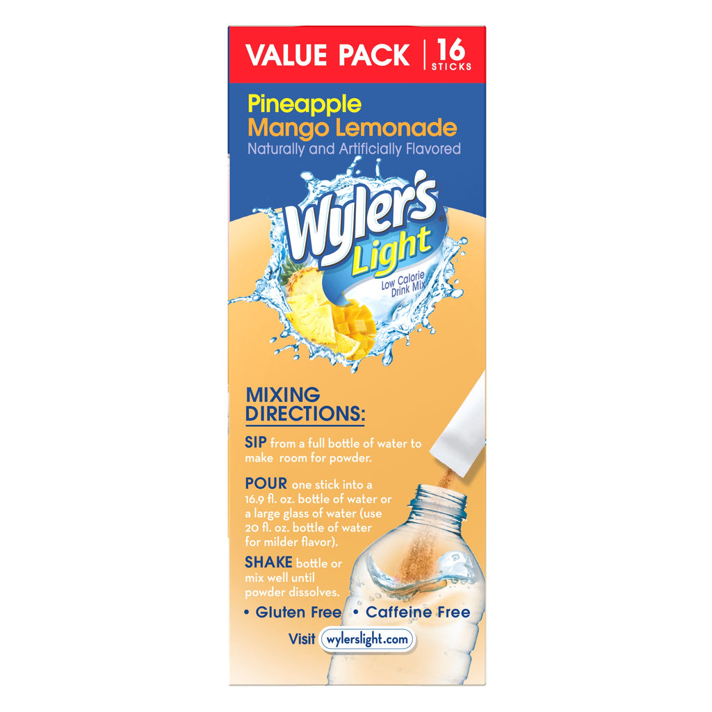Pineapple Mango Lemonade Singles to Go Drink Mix Value Pack, 16 CT