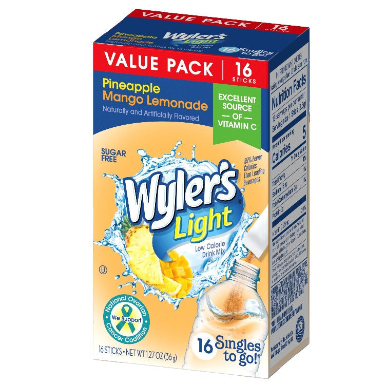 Pineapple Mango Lemonade Singles to Go Drink Mix Value Pack, 16 CT