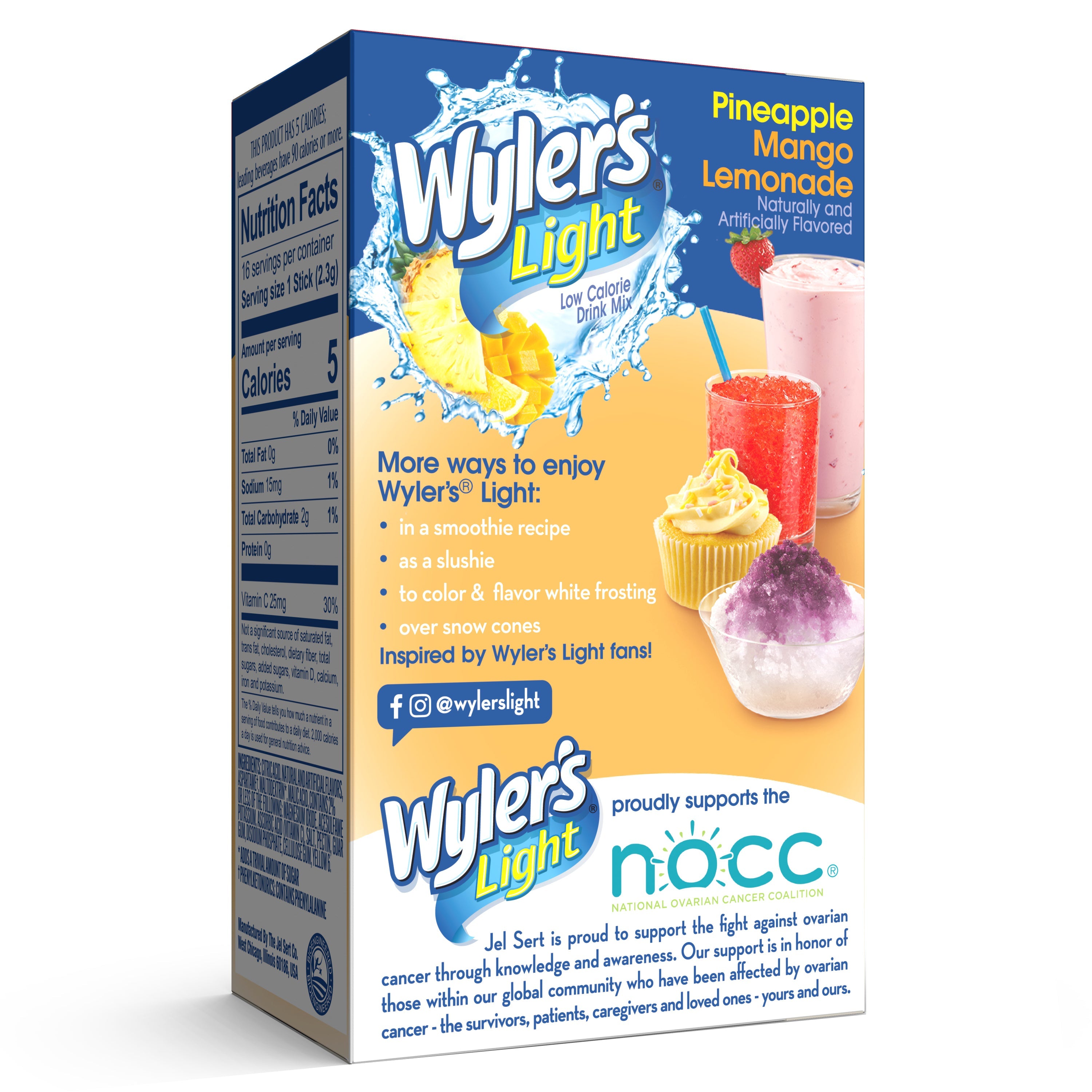 Pineapple Mango Lemonade Singles to Go Drink Mix Value Pack, 16 CT