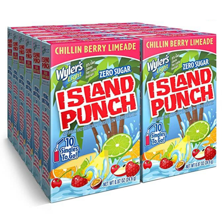 Island Punch Chillin Berry Limeade Zero-Sugar Singles To Go Drink Mix