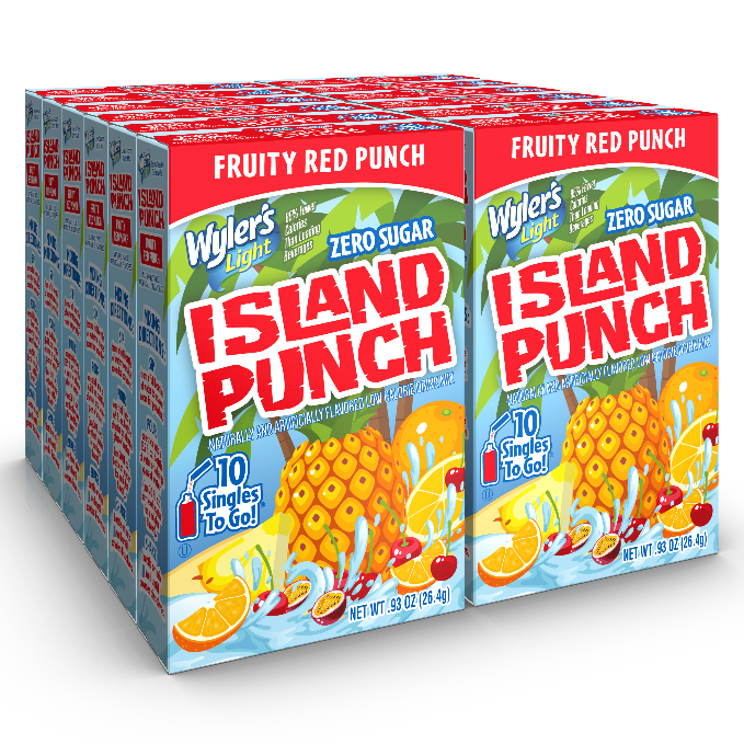 Island Punch Fruity Red Punch Zero-Sugar Singles To Go Drink Mix