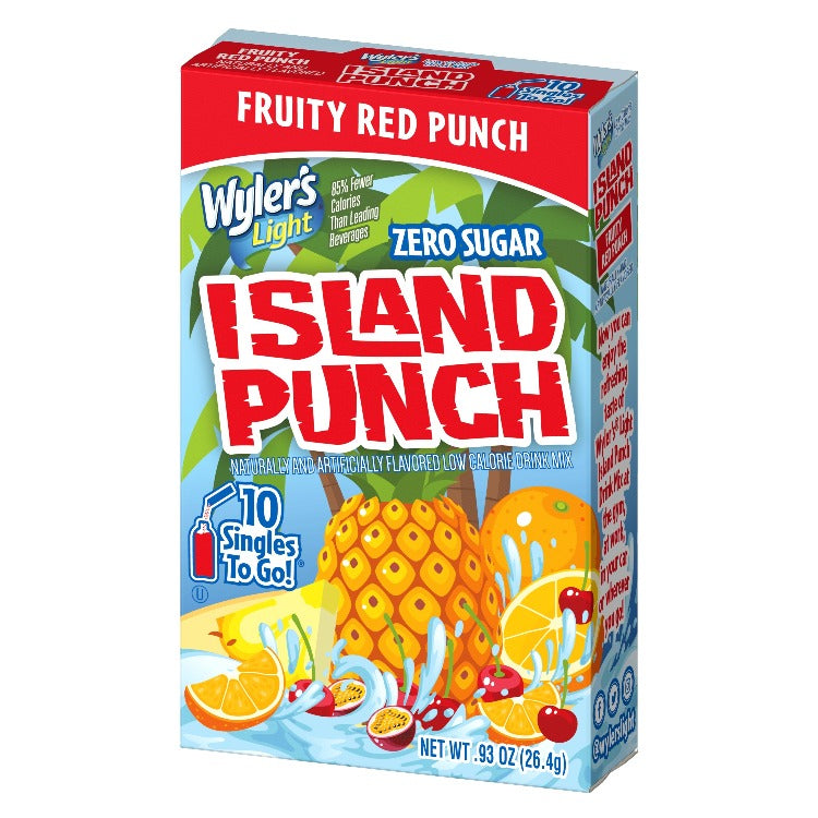Island Punch Fruity Red Punch Zero-Sugar Singles To Go Drink Mix