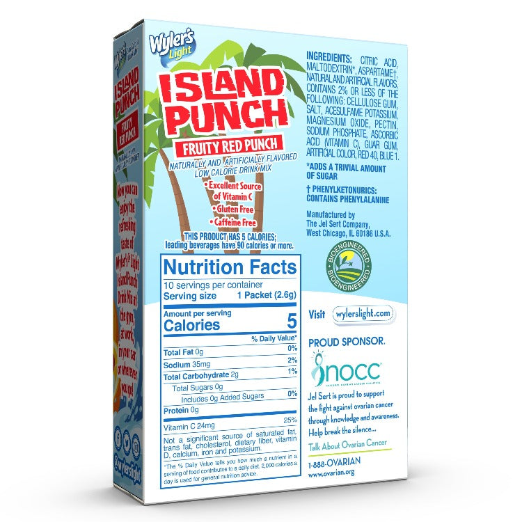 Island Punch Fruity Red Punch Zero-Sugar Singles To Go Drink Mix