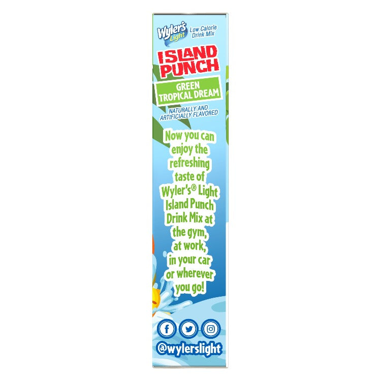 Island Punch Green Tropical Dream Zero-Sugar Singles To Go Drink Mix
