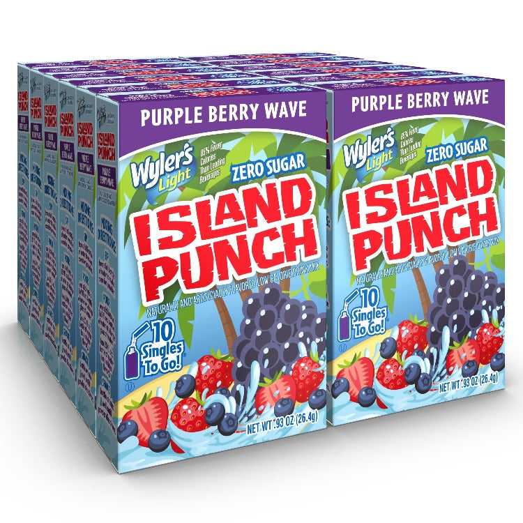 Island Punch Purple Berry Wave Zero-Sugar Singles To Go Drink Mix