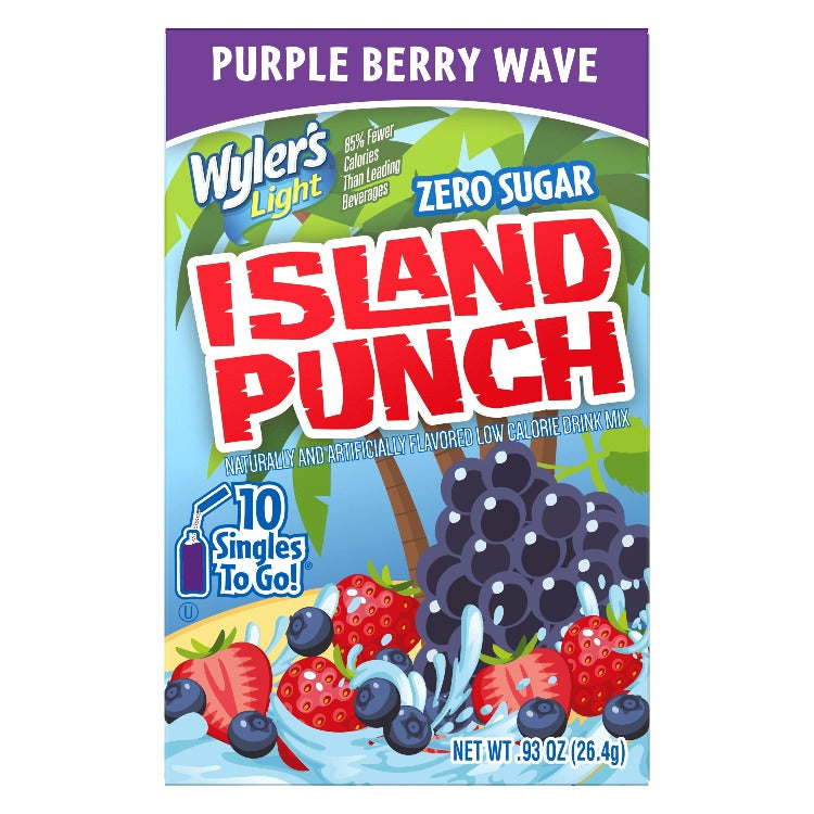 Island Punch Purple Berry Wave Zero-Sugar Singles To Go Drink Mix