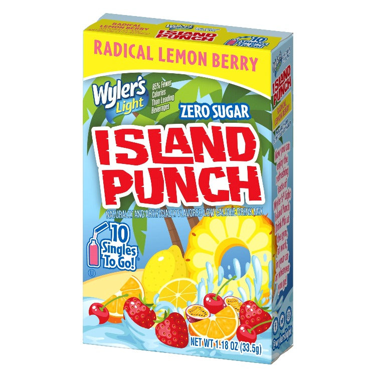 Island Punch Radical Lemon Berry Zero-Sugar Singles To Go Drink Mix