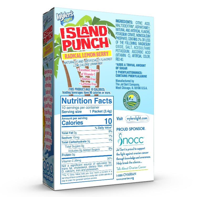 Island Punch Radical Lemon Berry Zero-Sugar Singles To Go Drink Mix