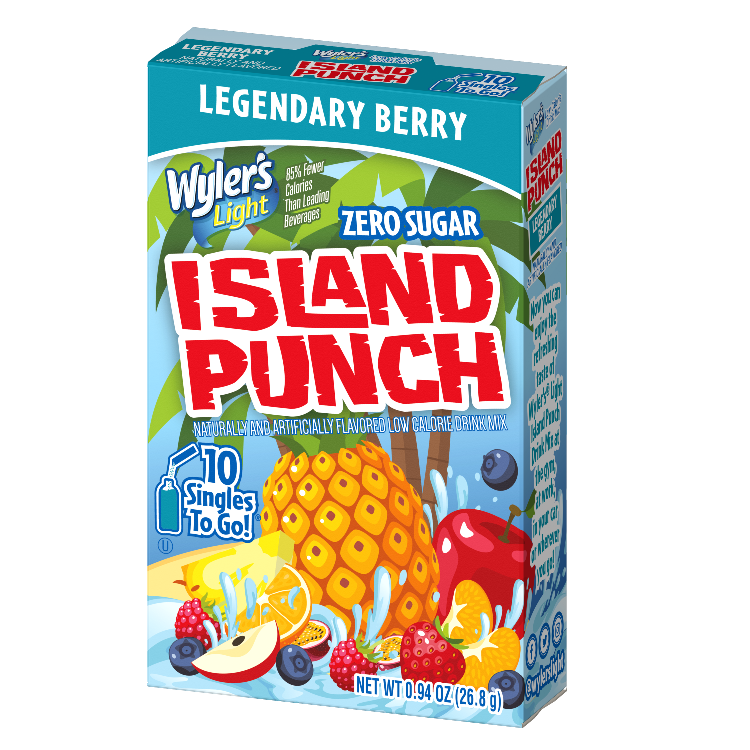 Island Punch Legendary Berry Zero-Sugar Singles To Go Drink Mix