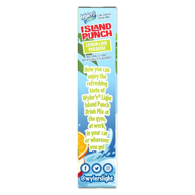 Island Punch Lemon Lime Paradise Zero-Sugar Singles To Go Drink Mix