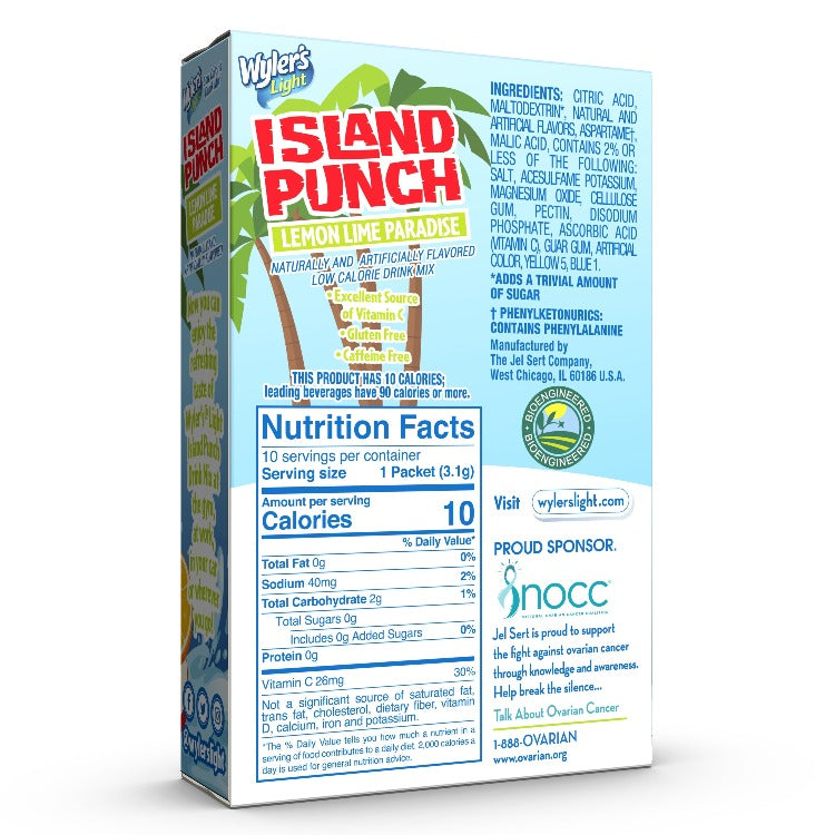 Island Punch Lemon Lime Paradise Zero-Sugar Singles To Go Drink Mix