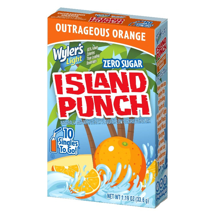 Island Punch Outrageous Orange Zero-Sugar Singles To Go Drink Mix