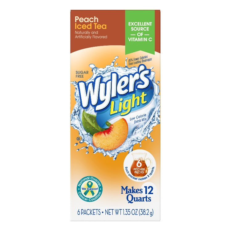 Peach Iced Tea Low Calorie Pitcher Pack Carton