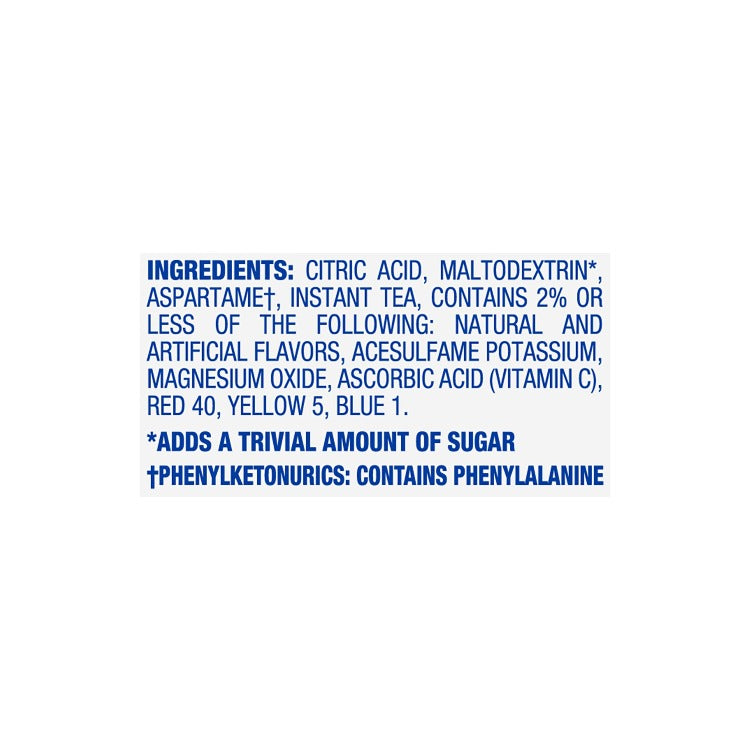 Peach Iced Tea Low Calorie Pitcher Pack Carton